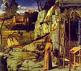 Giovanni Bellini Canvas Paintings - St. Francis in Ecstasy